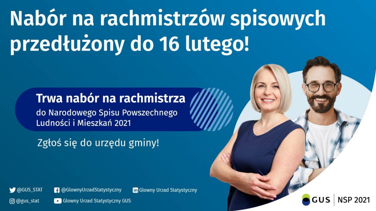 Nabór na rachmistrzów spisowych przedłużony do 16 lutego